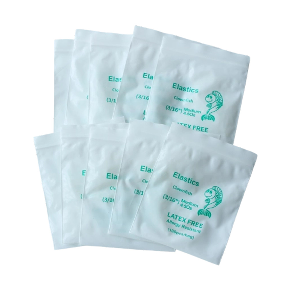 US 1,000pcs Dental Ortho NON-LATEX Rubber Bands O-ring 3/16 4.5oz latex free