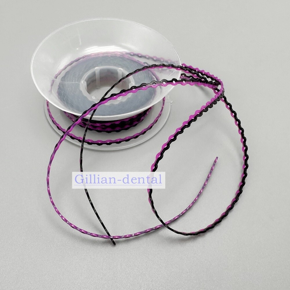 Dental Orthodontic Elastic Ultra Power Chains Rubber Band For Braces 2 Colors