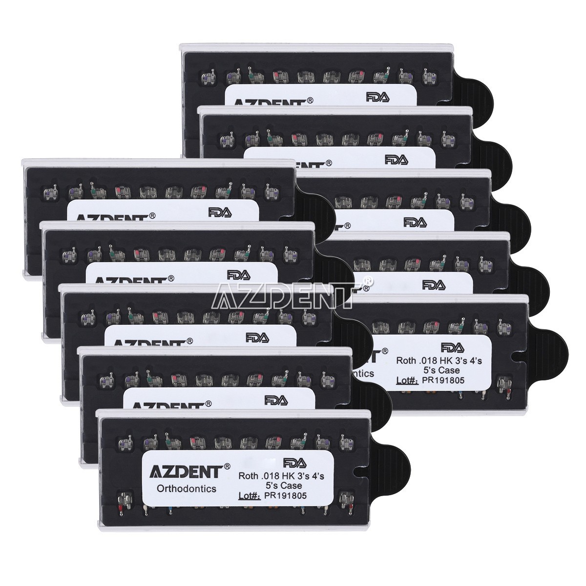 AZDENT Dental Orthodontic Monoblock Bracket Brace Mini Roth/MBT022/018 Hook3/345