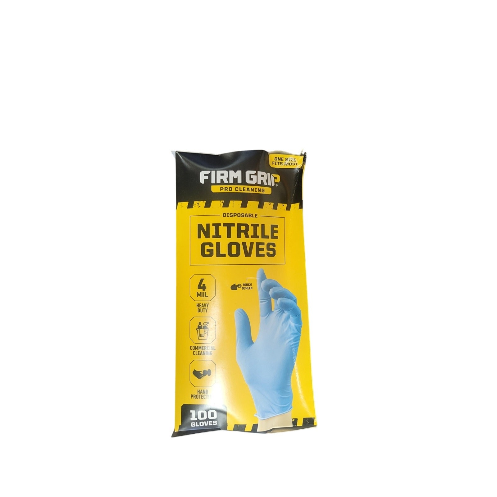 FIRM GRIP Pro Cleaning Disposable Nitrile Gloves (100-Count)
