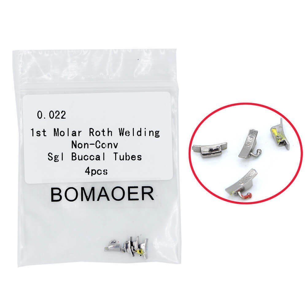 Dental Orthodontic Welding Non-convertible sgl Buccal Tube 0.022″ 4pcs/pack