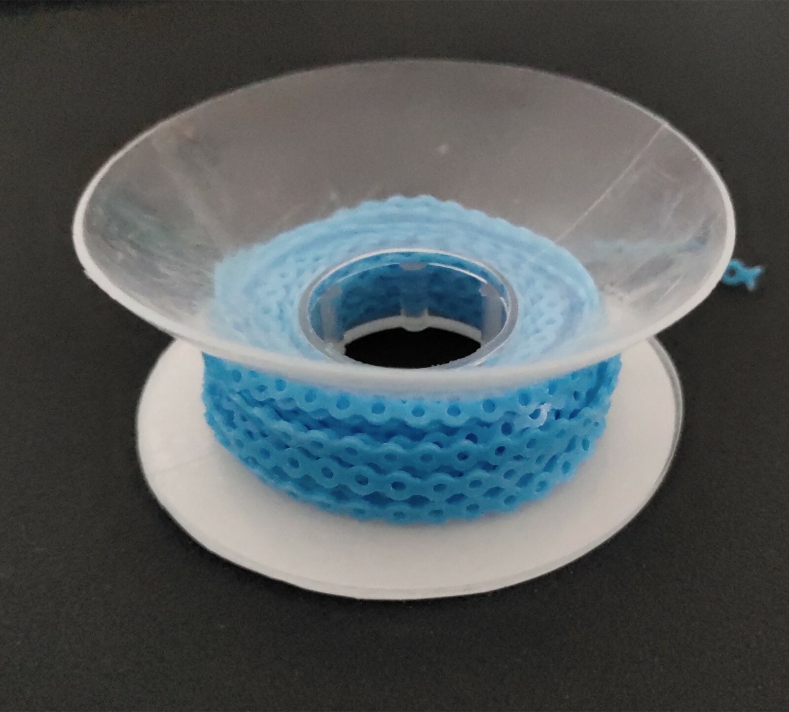 1 Pack Ligature Ties 1008Pcs &1 Pc Elastic Power Chain 15 Feet Short Light Blue