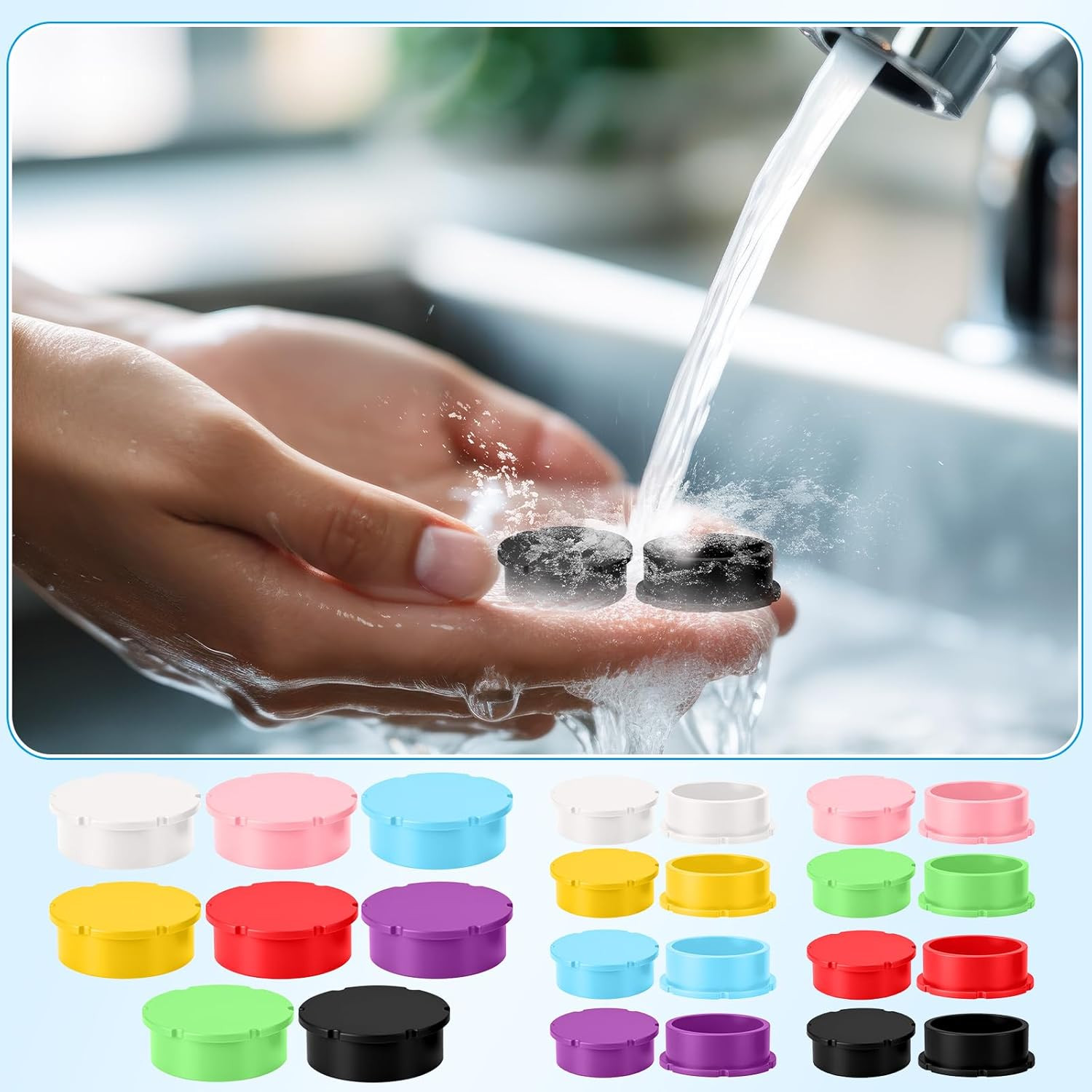 24 Pack Glass Vial Protective Vial Caps 3Ml & 5-100Ml Reusable Peptide Vials Cov
