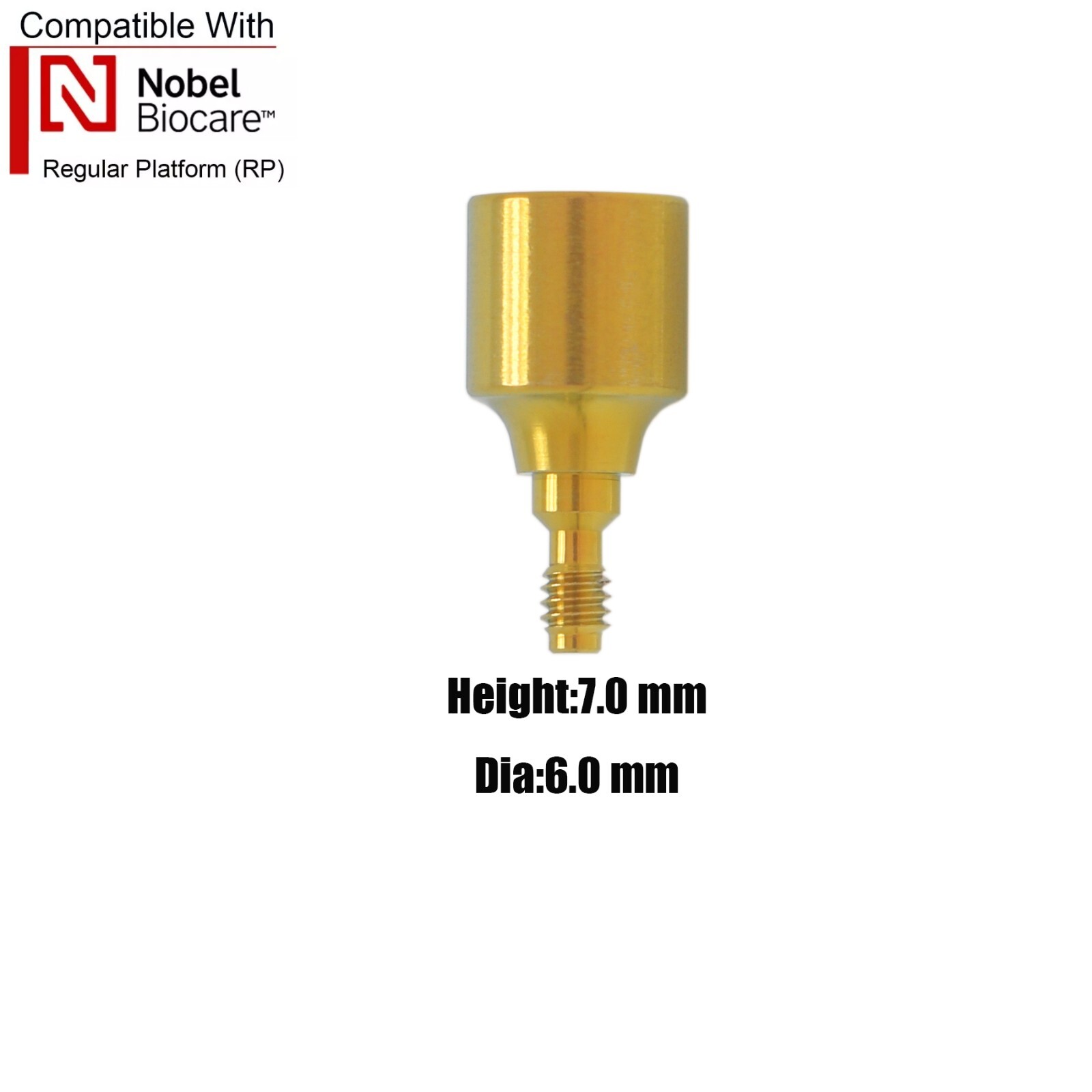 US Nobel Active Dental Regular Platform RP Healing Abutments & Cap Closure Screw