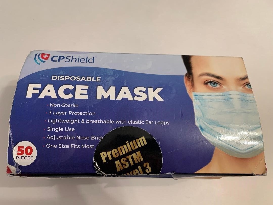 Made in USA CPShield 3 Layer Protection Disposable Face Mask 50 Pcs