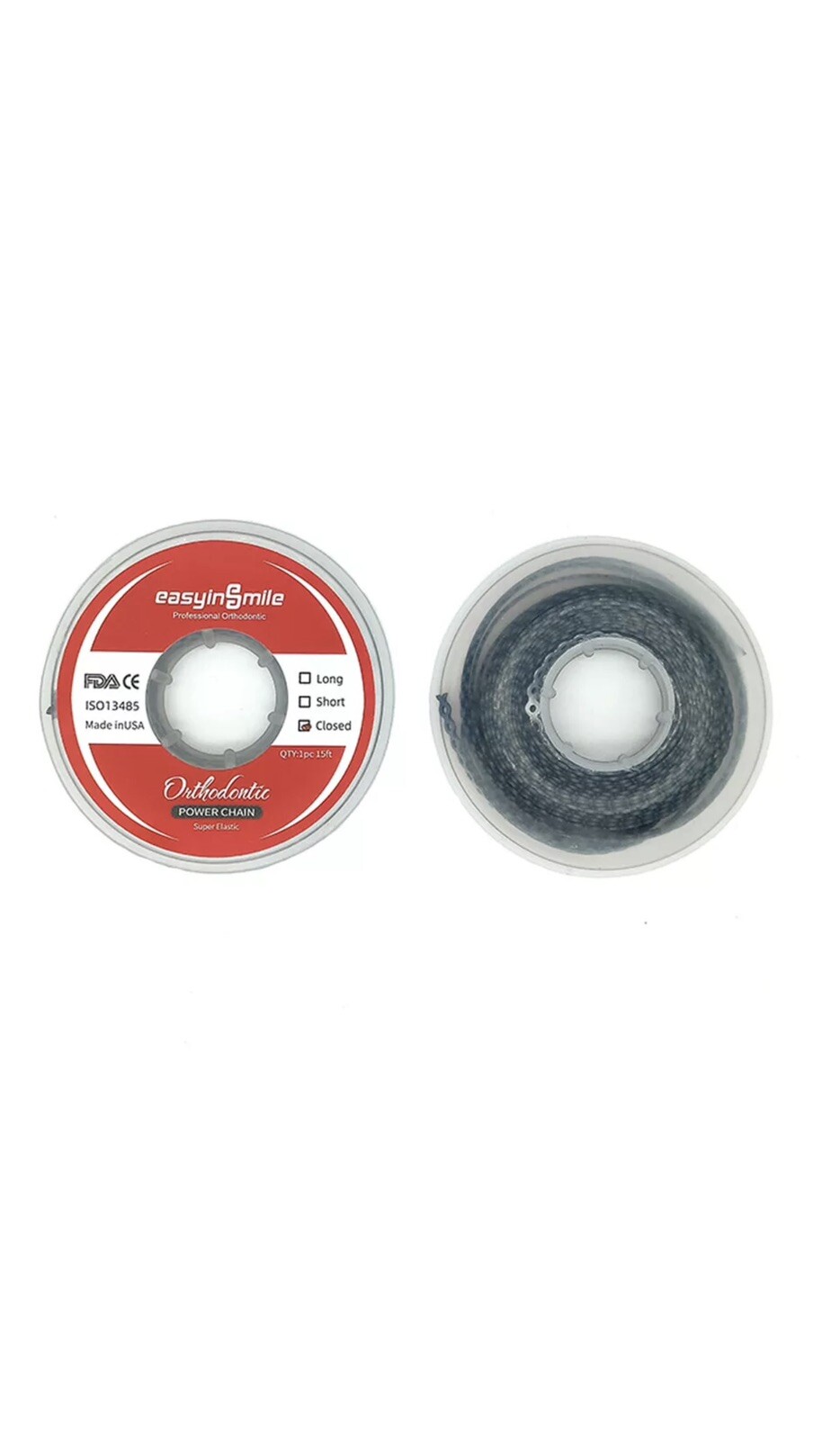 Dental Power Chains Ortho Elastic Ultra Spool Closed/Short/Long For Wire Braces