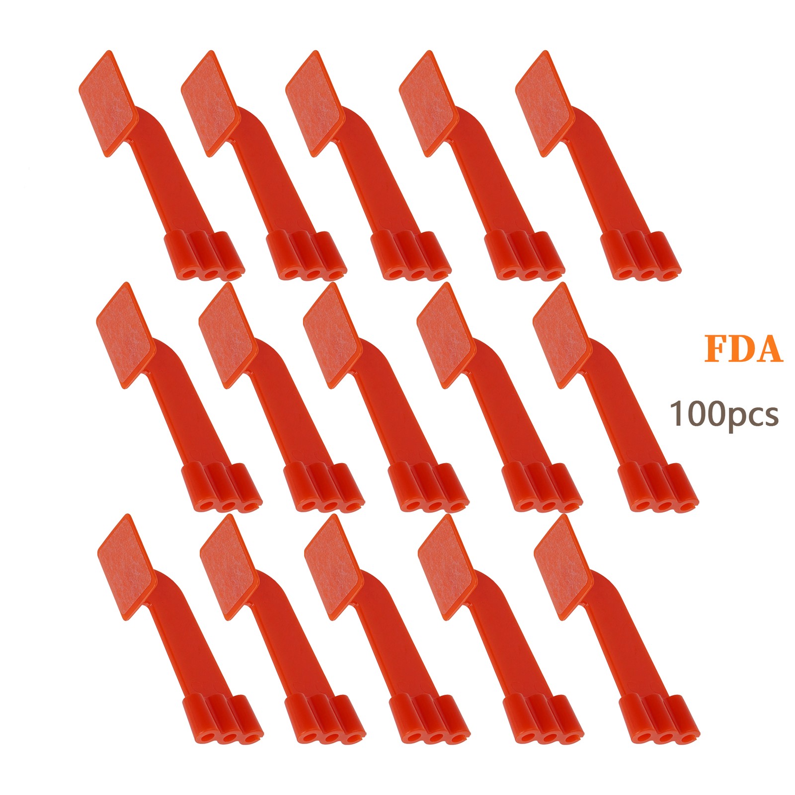 100x Dental Sensor Holder self-adhesive Digital X-ray Sensor Holder Bitewing Red