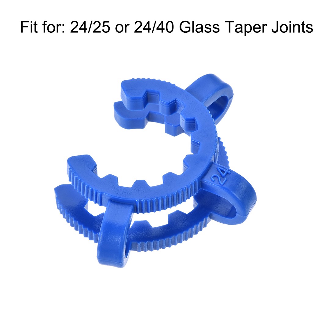 10 x Lab Joint Clip Plastic Clamp for 24/25 or 24/40 Glass Taper Joints Blue