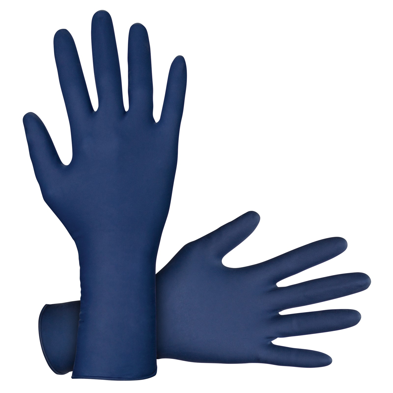 Thickster Powder-Free Latex Disposable Gloves, 14 Mil, Textured Grip, Blue,