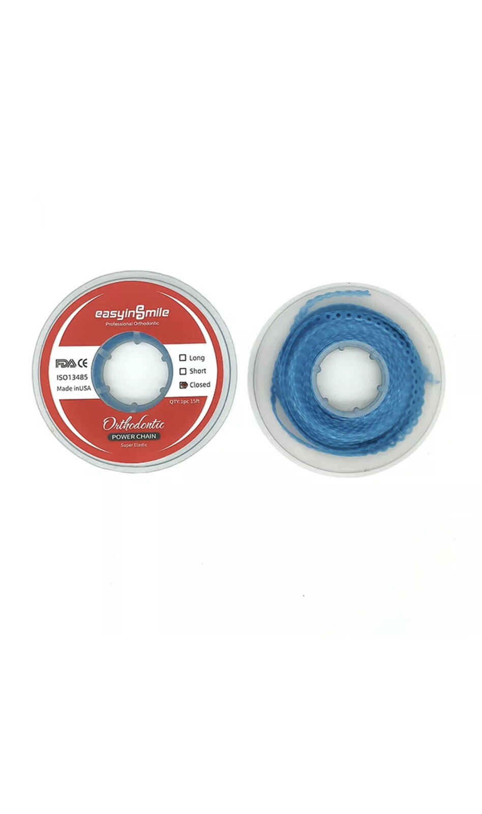 Dental Power Chains Ortho Elastic Ultra Spool Closed/Short/Long For Wire Braces