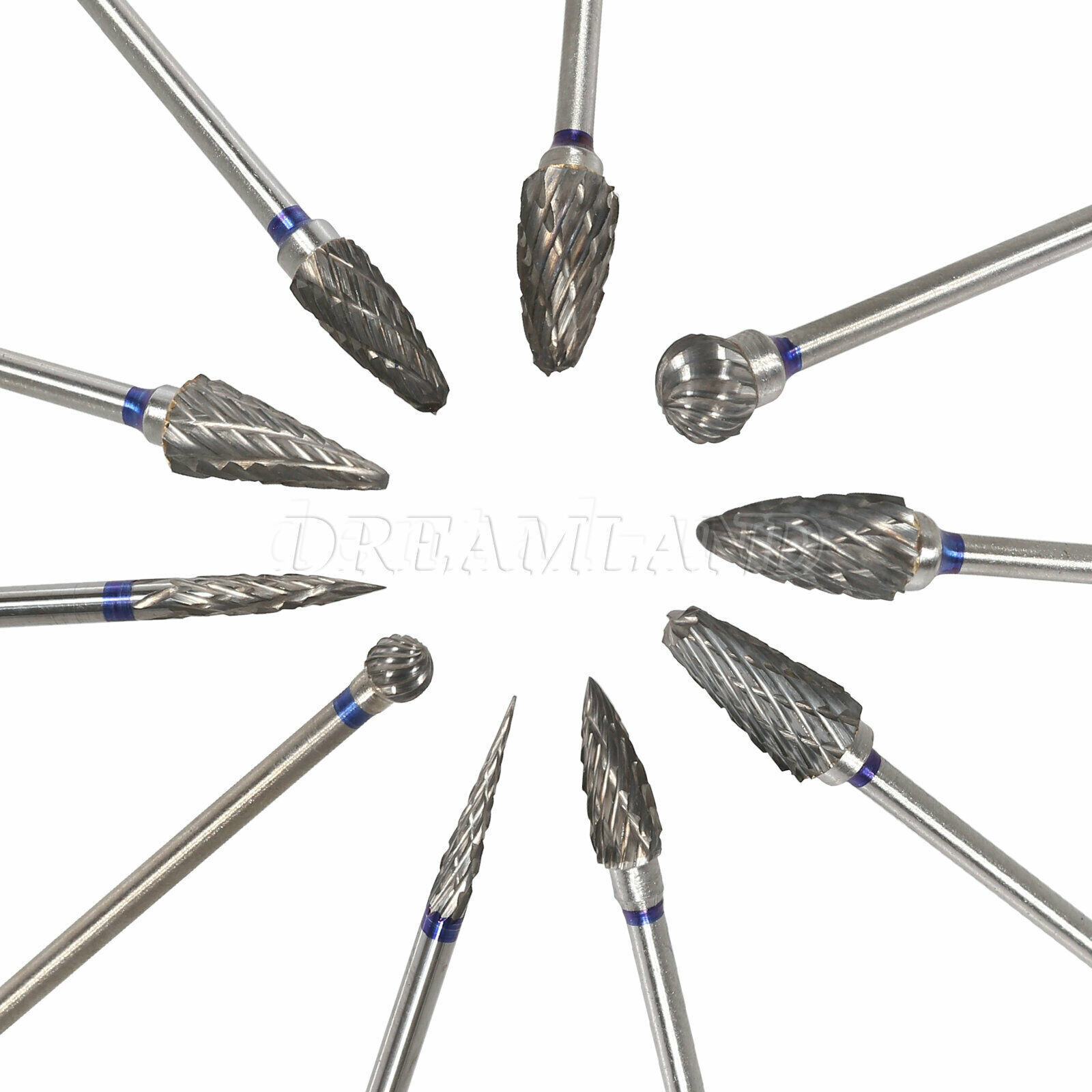 Dental Carbide Tungsten Steel Polishing Drills Acrylic Carbide Burs