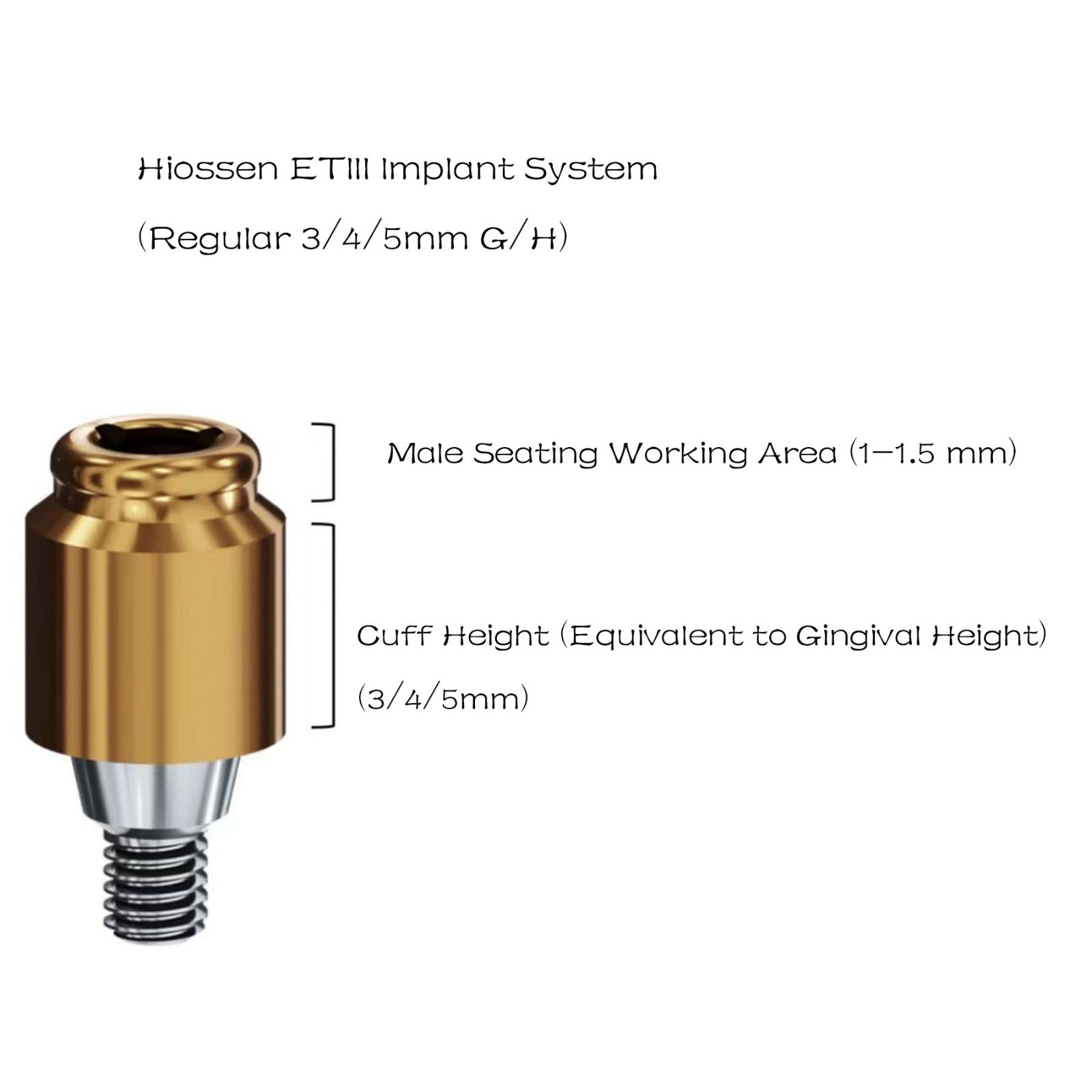 US Locator attachment abutment For Hiossen ET /Osstem TS Mini/Regular 1-7.0mm GH