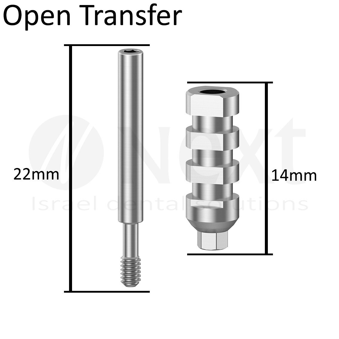 Lot x 100 Impression open tray coping transfer abutment long