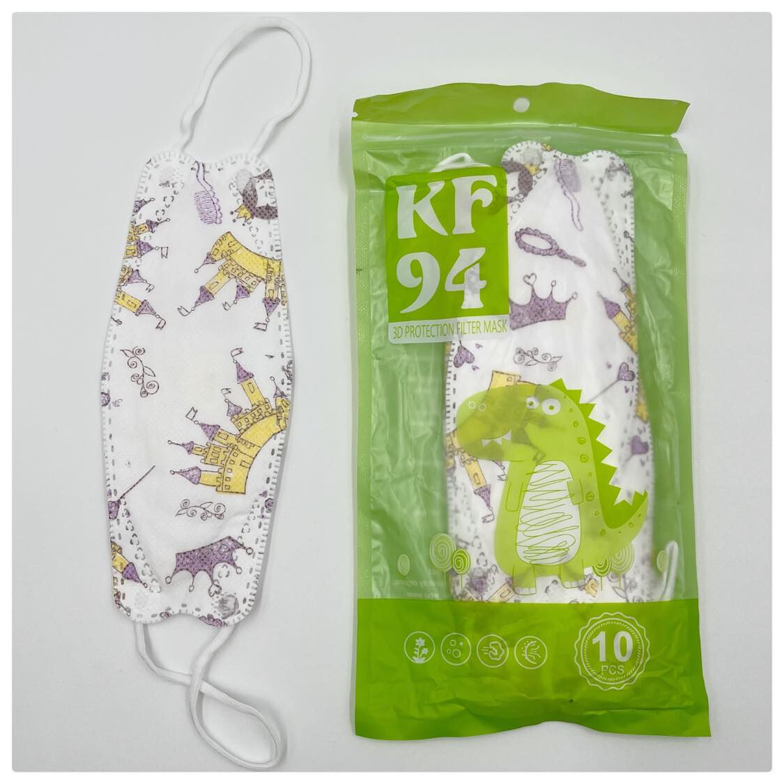 KF94 Breathable Face masks for kids- various fun designs – 10pcs per pack
