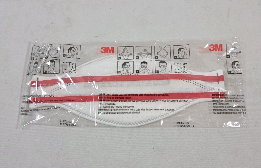 3M Aura 1870+ N95 Particulate Respirator Surgical Face Mask 120 Qty FREE SHIP