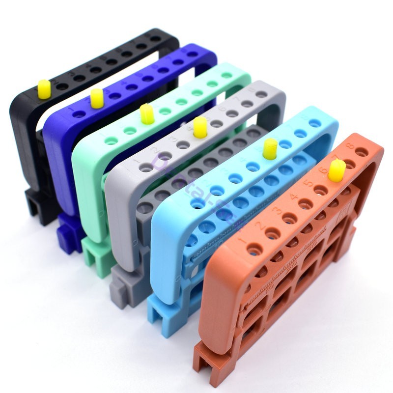 Dental 8 Holes Bur Endo Files Block Holder Stand Autoclave Disinfection Box Case