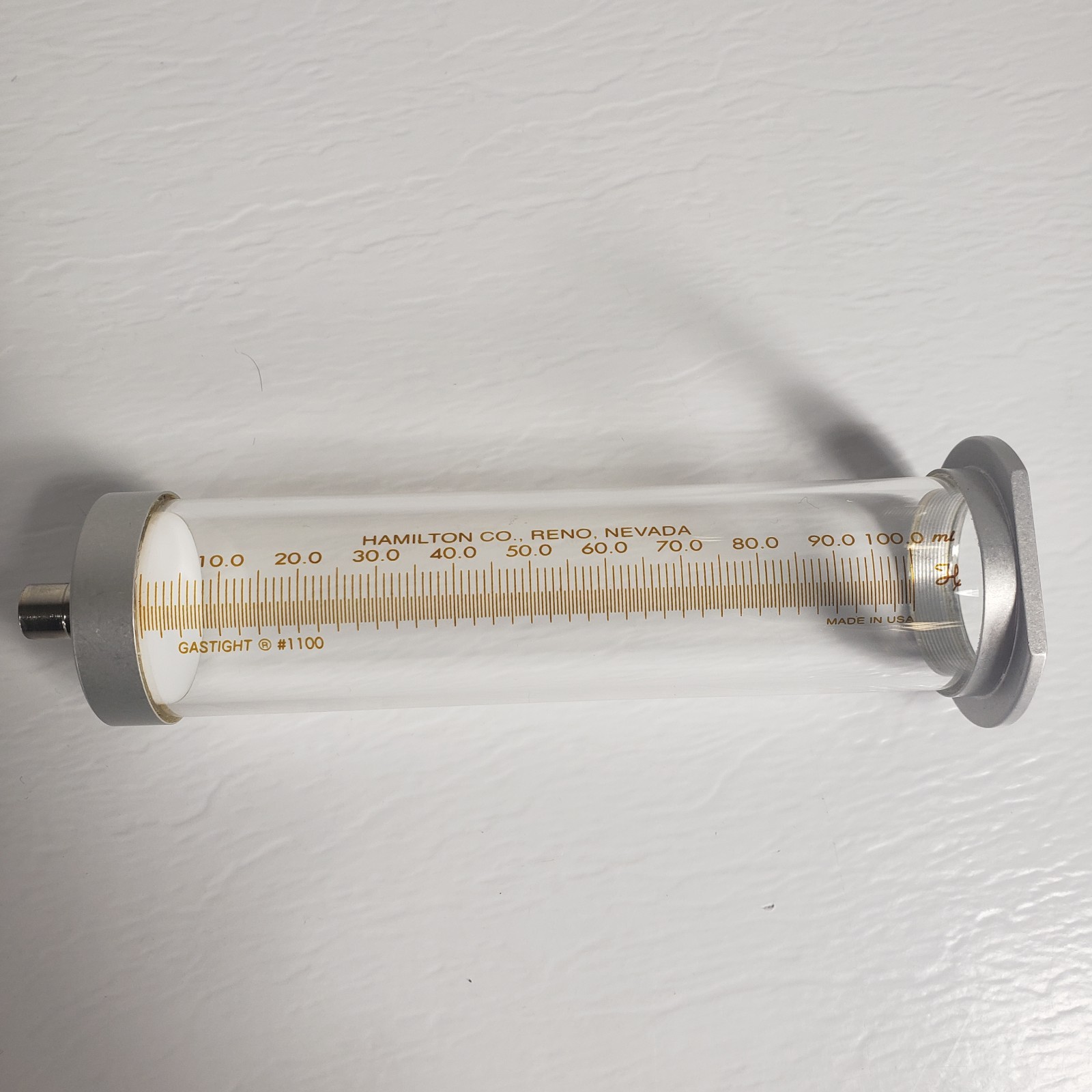 HAMILTON Gastight #1100 100.0ml Srng, Broken Luer Hub Tip