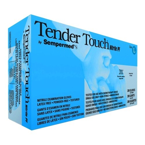 TenderTouch TTNF204, Large Nitrile Exam Gloves, Textured 200 Gloves/Box