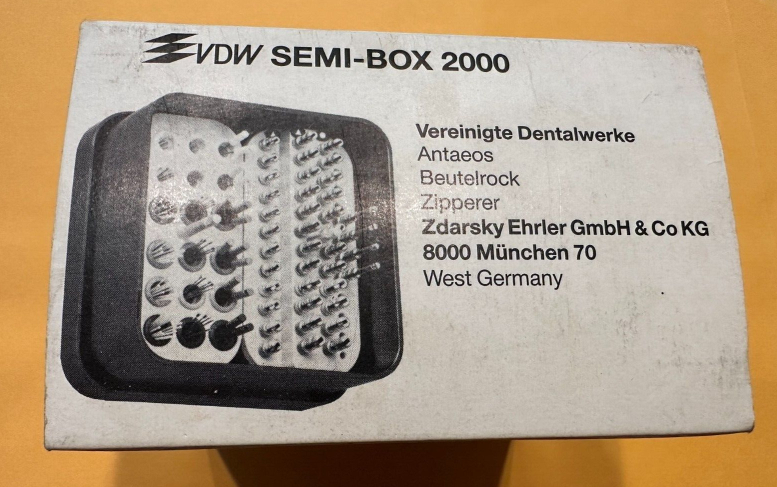 Dental Endo Organizer 48 Holes + Gutta. VDW SEMI-BOX 2000. VDW Germany