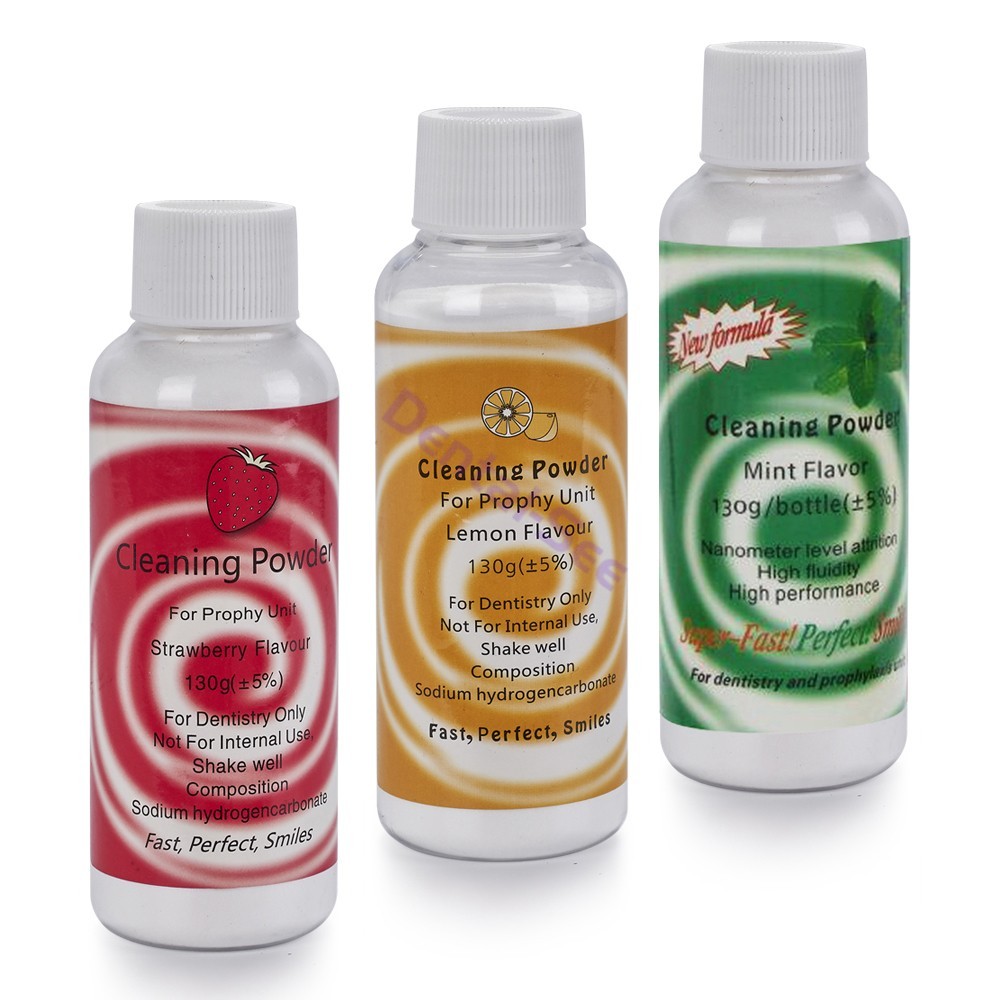 Dental Cleaning Polishing Powder Teeth Polish Stain Remove Mint Lemon Strawberry