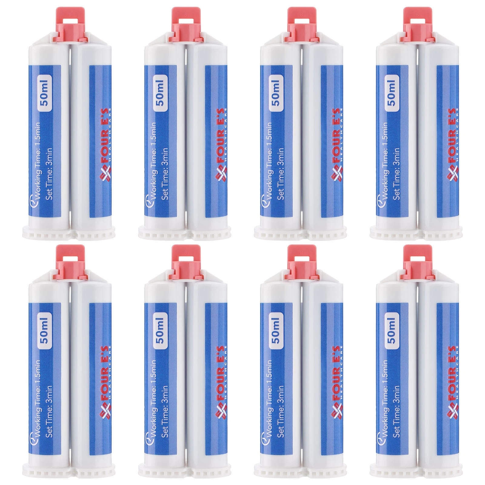 8Pc 50ML Dental Impression Material Dental Bite Registration Material Cartridges