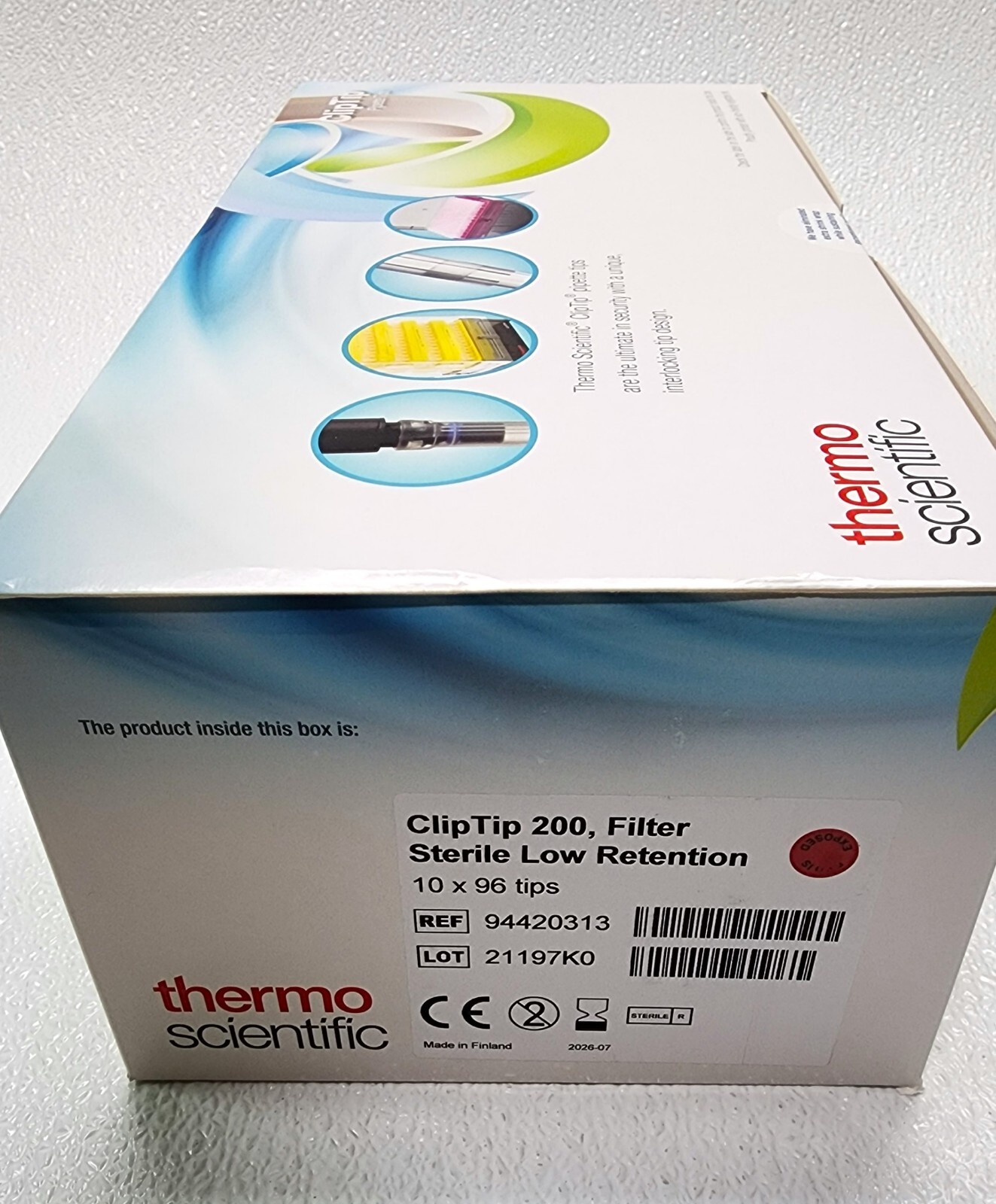 Thermo Scientific ClipTip 200 uL Filtered Sterile Low Retention Tips CASE OF 5