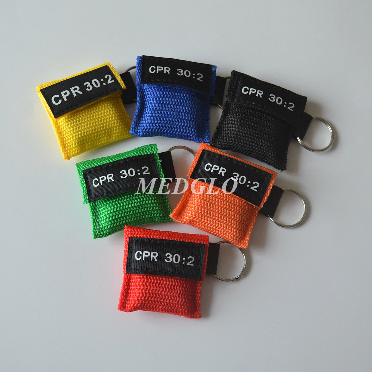6pcs CPR First Aid CRP Face Shield 6 Colors CPR Breather Valve Face Shield