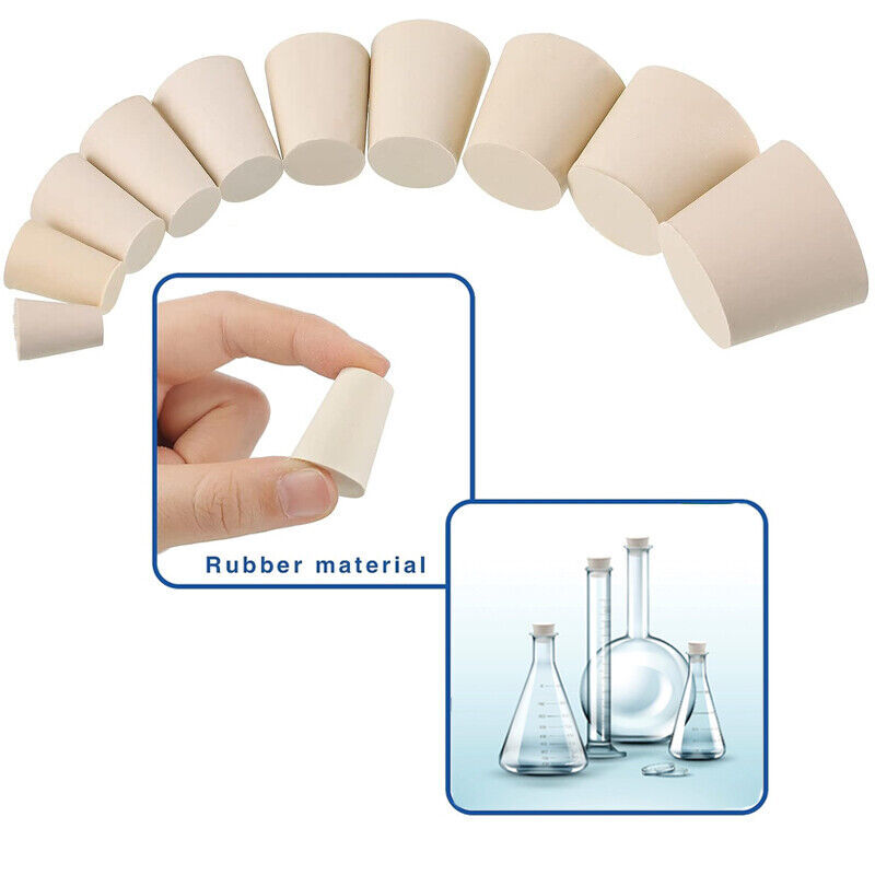 Various Sizes Rubber Stopper Laboratory Sealing Hole Stopper Tapered Flask Tube