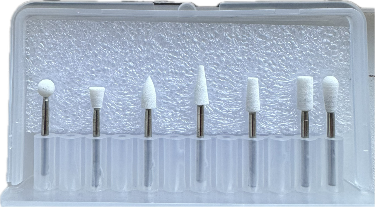RMH3 Dental FG Aluminum Oxide White Finishing Stones Assorted Pack 7/pk
