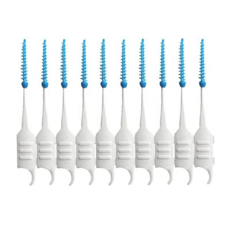 Dental Oral Interdental Teeth Soft Care Tool Cleaning Rubber Floss Gum Brush Kit