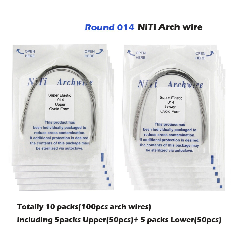 Dental Orthodontic Arch Wire Rectangular Round Ligature Tie Elastic Rubber Bands