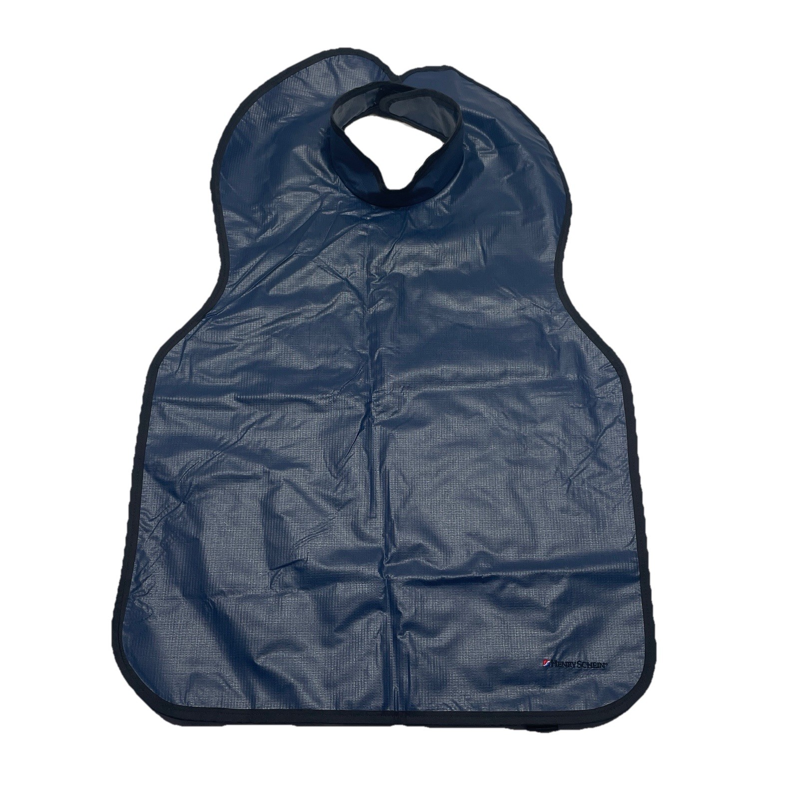 Henry Schein ADULT Navy Blue Lead-Lined Apron with Collar