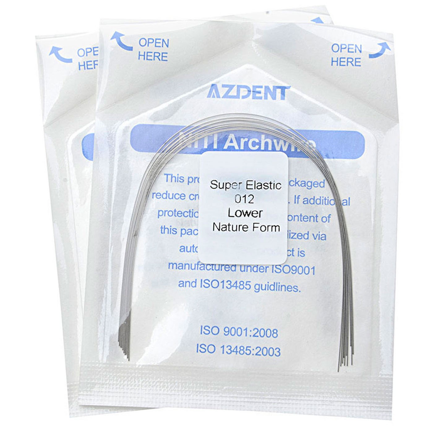 AZDENT dental ortodoncia arco alambre super elástico Niti redonda forma natural