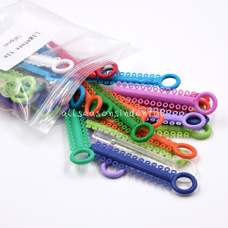 1040 Pcs/Pack Dental Orthodontic Ligature Ties Elastic Rubber Bands 37 Colors