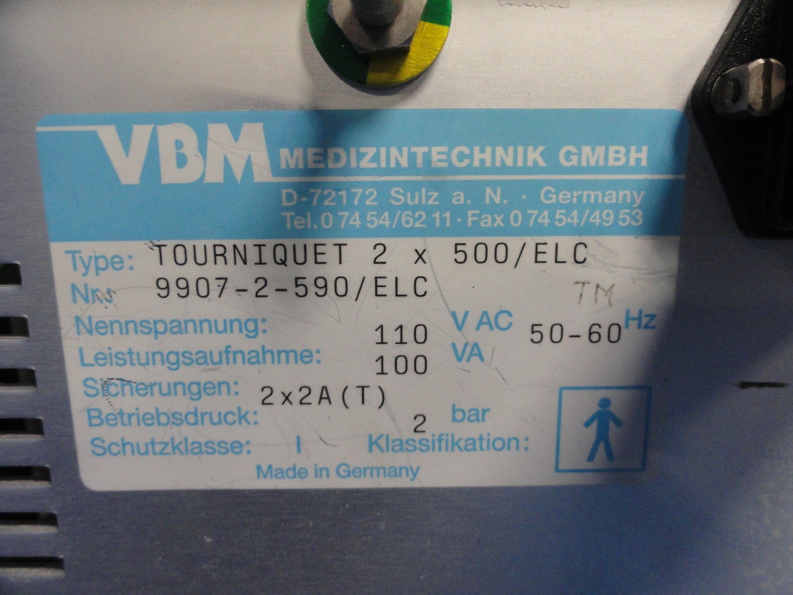 VBM Tourniquet System with Cart P/N 2 x 500 / ELC ~ No Hoses, No Cuffs ~16670