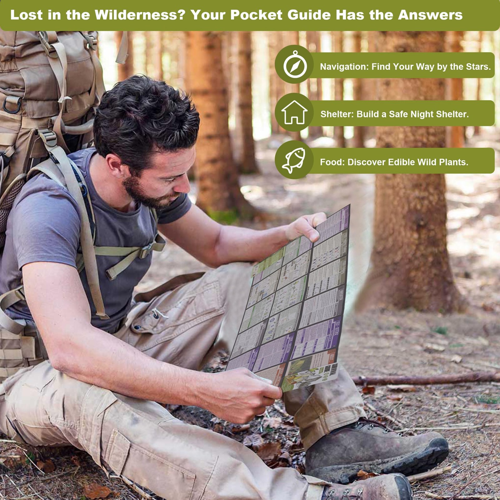 Tiny Pocket Survival Guide EDC Kits Military Grade for Multi-color
