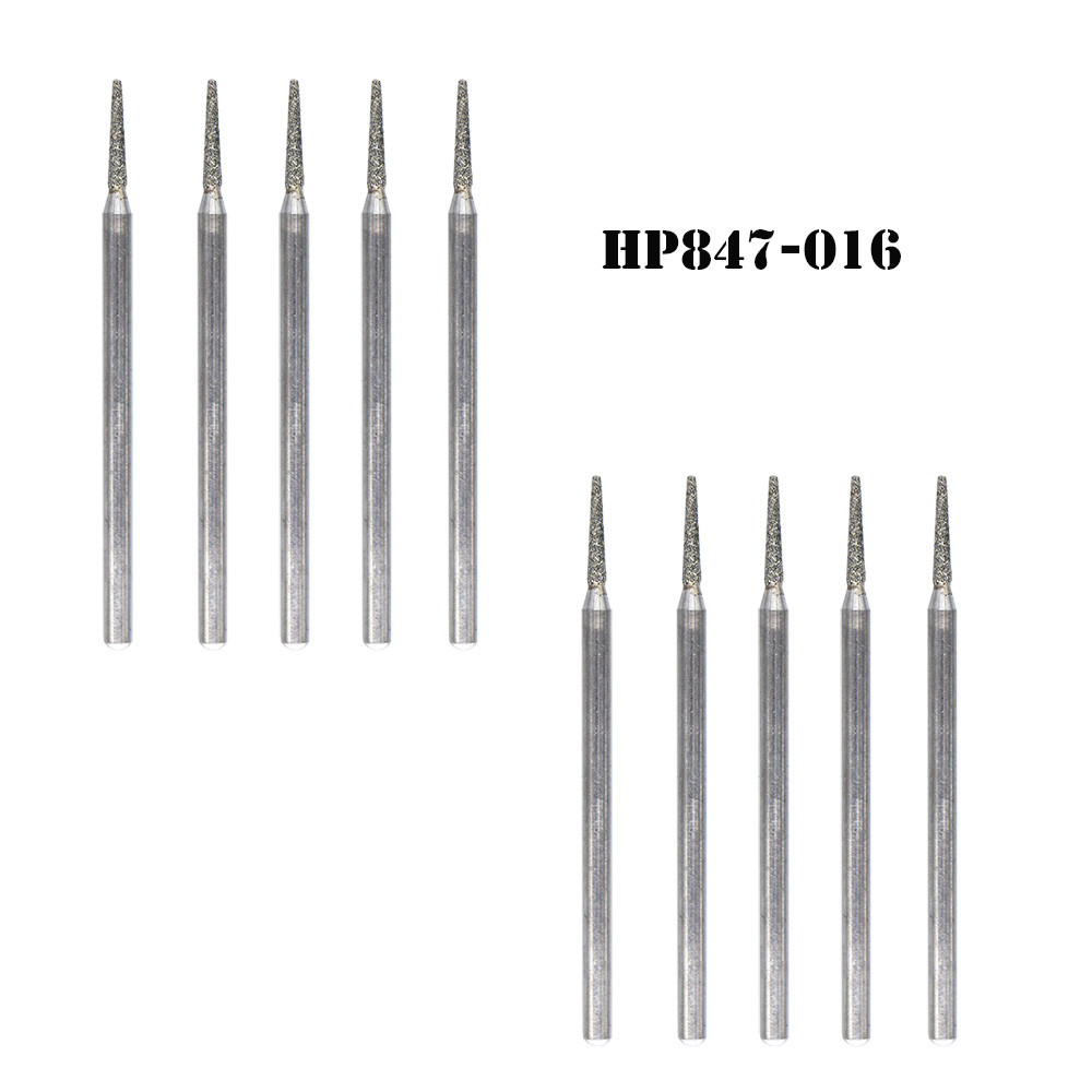 Dental lab Electroplated HP diamonds burs drills HP847-016 Long Straight 100pcs