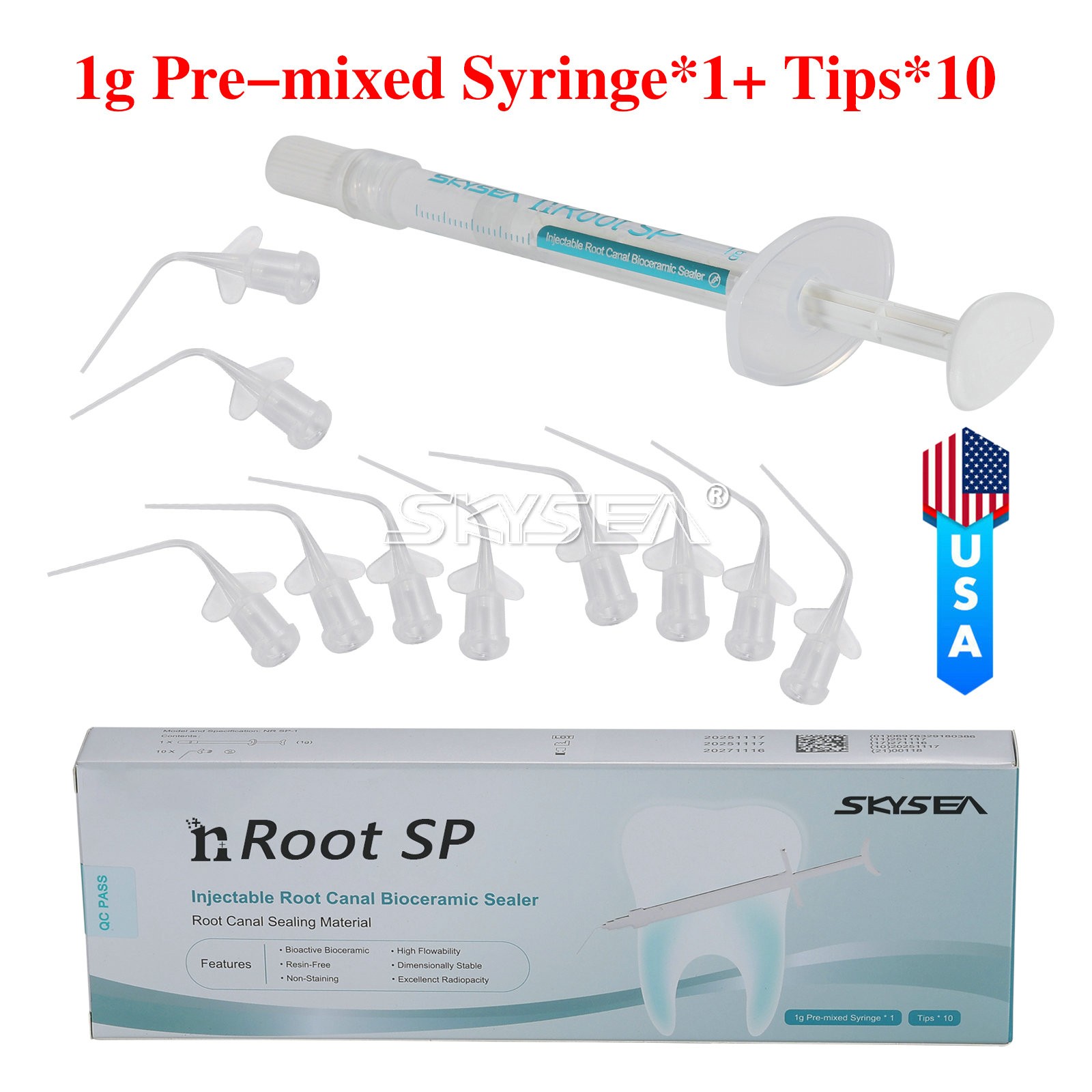 1g Material de Sellado para Endodoncia Injectable Biocerámico dentist