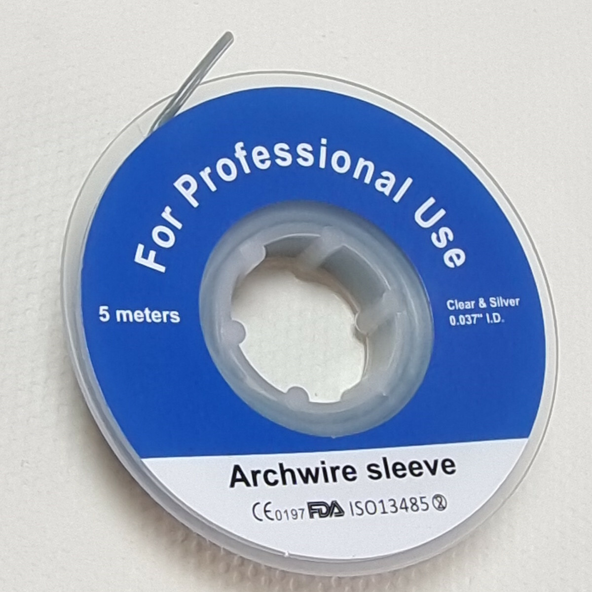 2x Orthodontic Archwire Sleeve Elastic Protective Tube Dental Wires Bracket Gray
