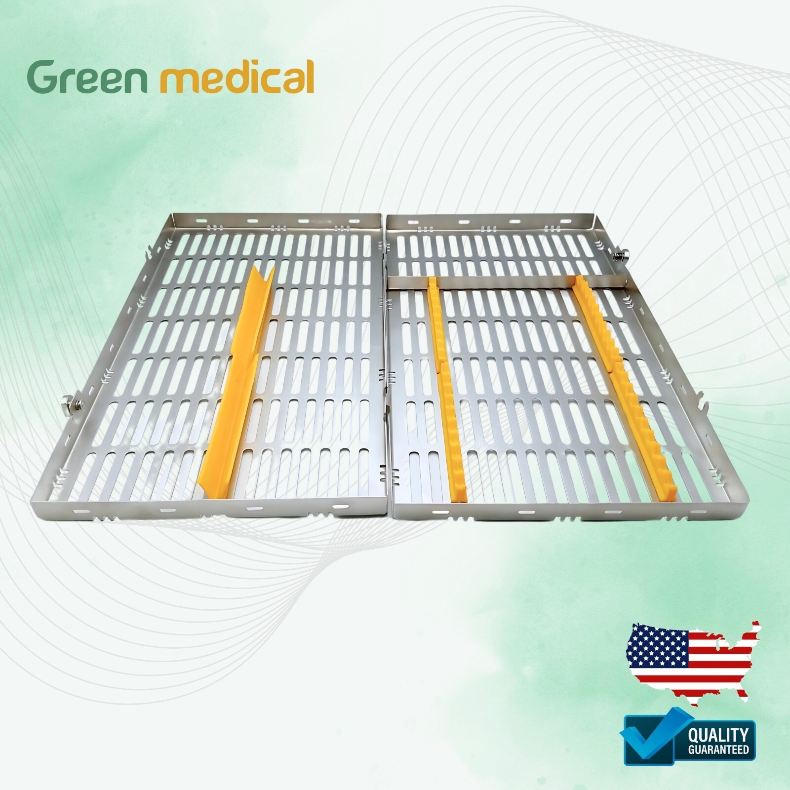 Dental Sterilization Cassette Autoclavable X-Large Cassette (Yellow)