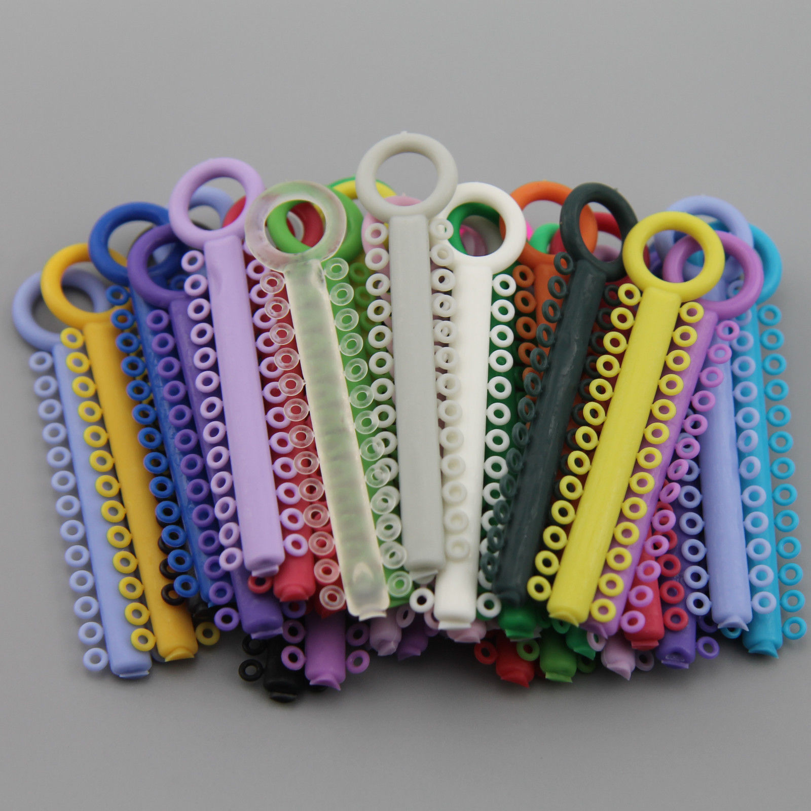 1040 Pcs Dental Ligature Ties Orthodontics Elastic Multi Color Rubber Bands