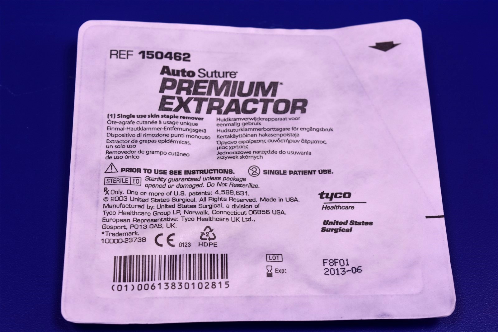 3 Pack Surgical Skin Staple Remover / Extractor Auto Suture 150462