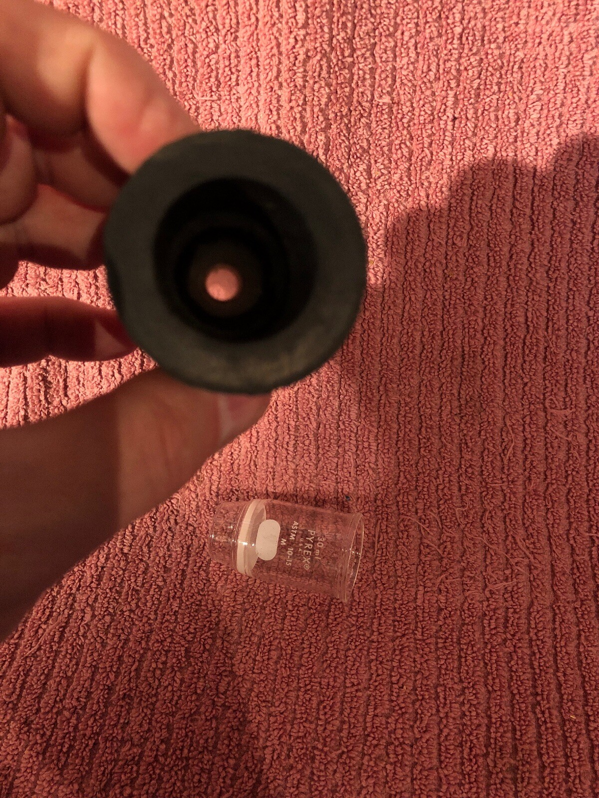 30ml Pyrex Funnel With Frit With Unknown Rubber Funnel Lab/distilling