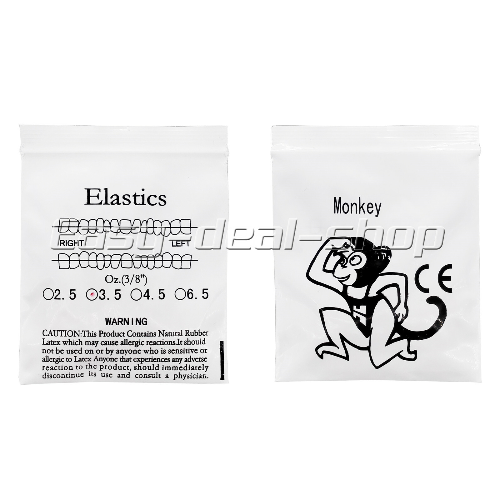 100Pcs Dental Orthodontic Elastics Braces Rubber Bands 2.5/3.5/4.5/6.5 OZ