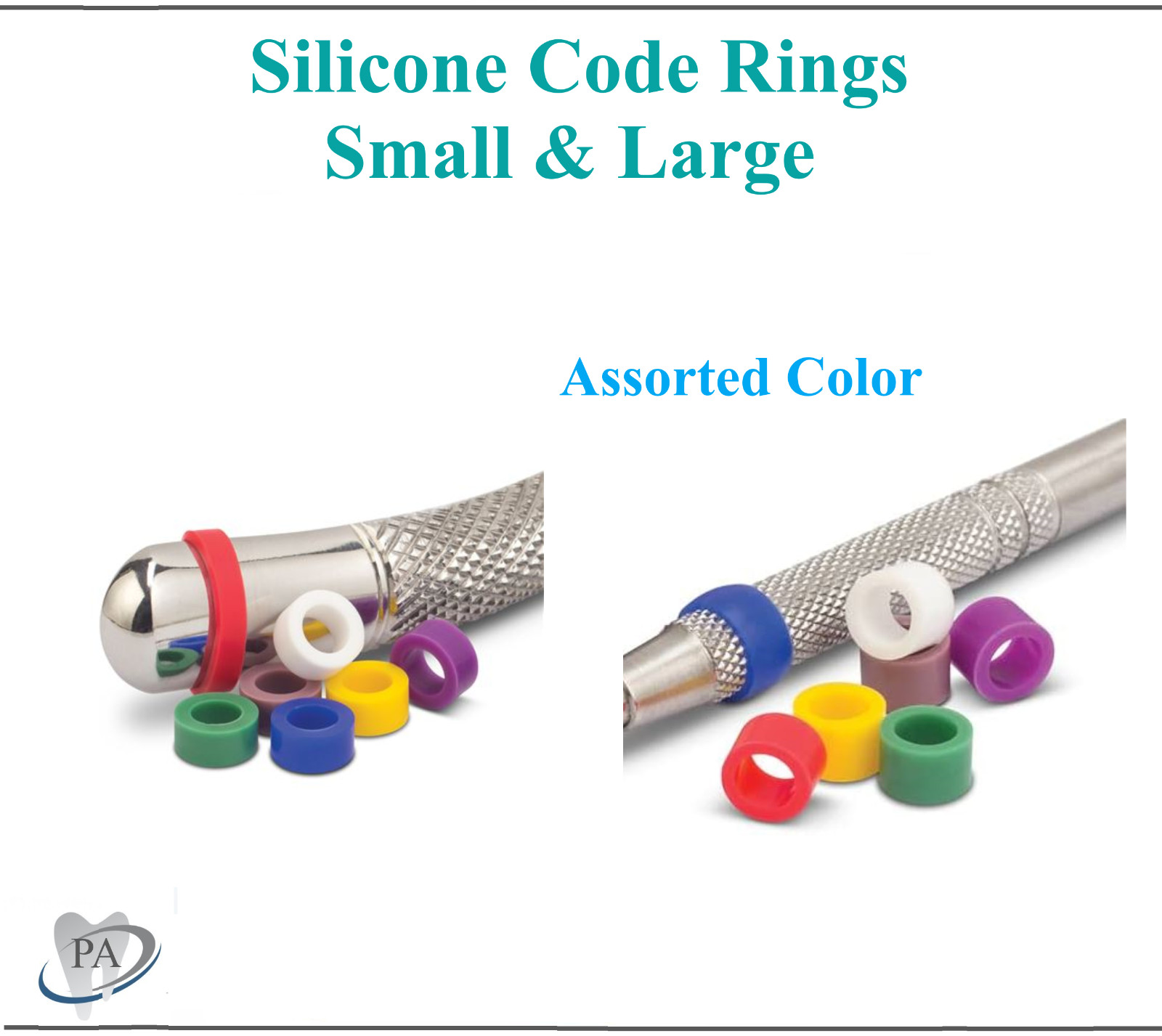 Dental Instrument Silicone Color Code Rings Small/Large Autoclavable to 375F