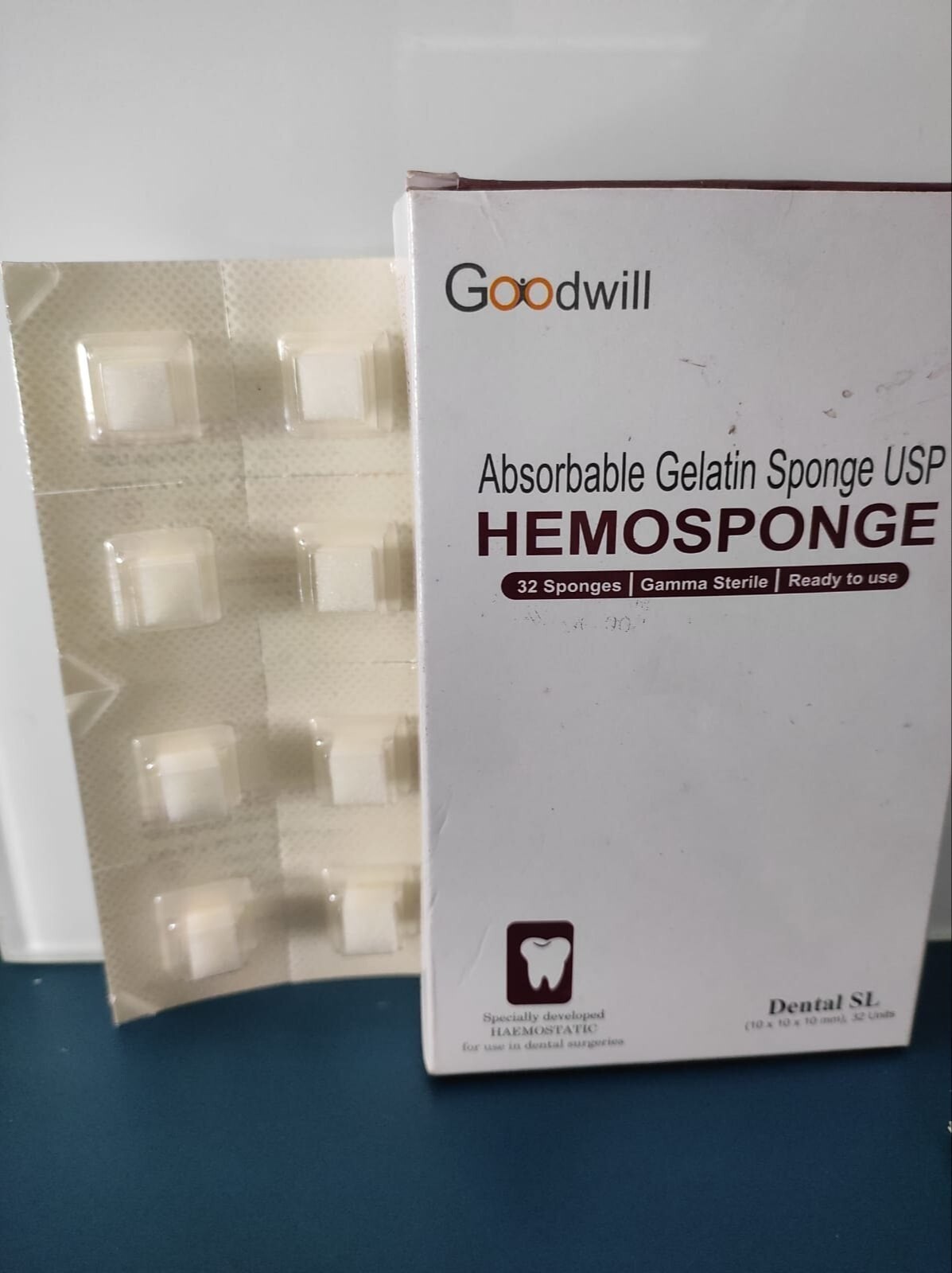 Dental Absorbable STERILE Haemostatic Gelatin Sponge 32pc Gelfoam Hemocollage