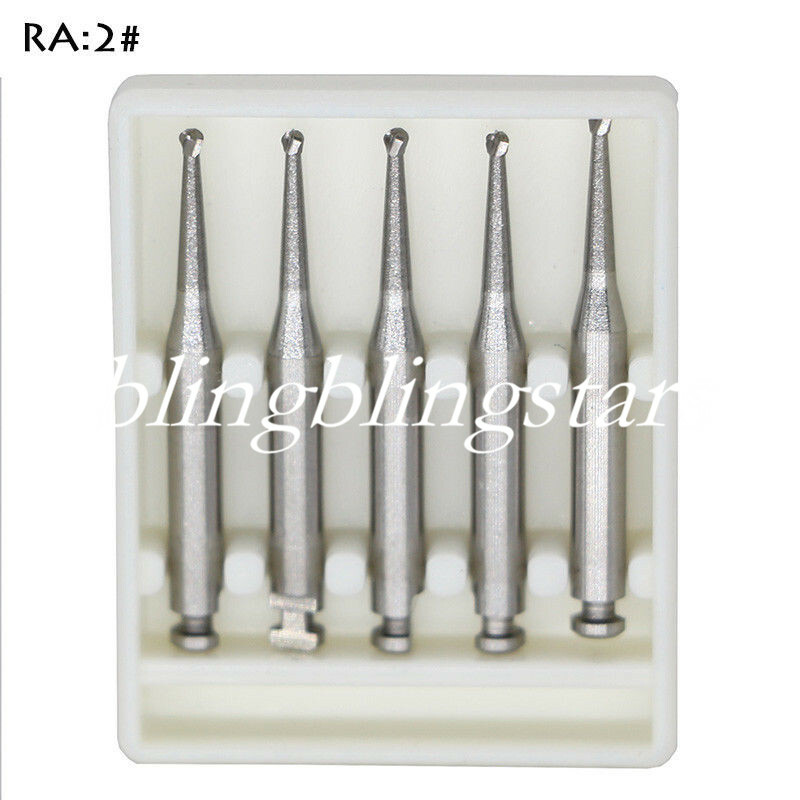 8 Types Dental Round Carbide Bur for Slow Speed Latch Type RA 1# – 8# Burs