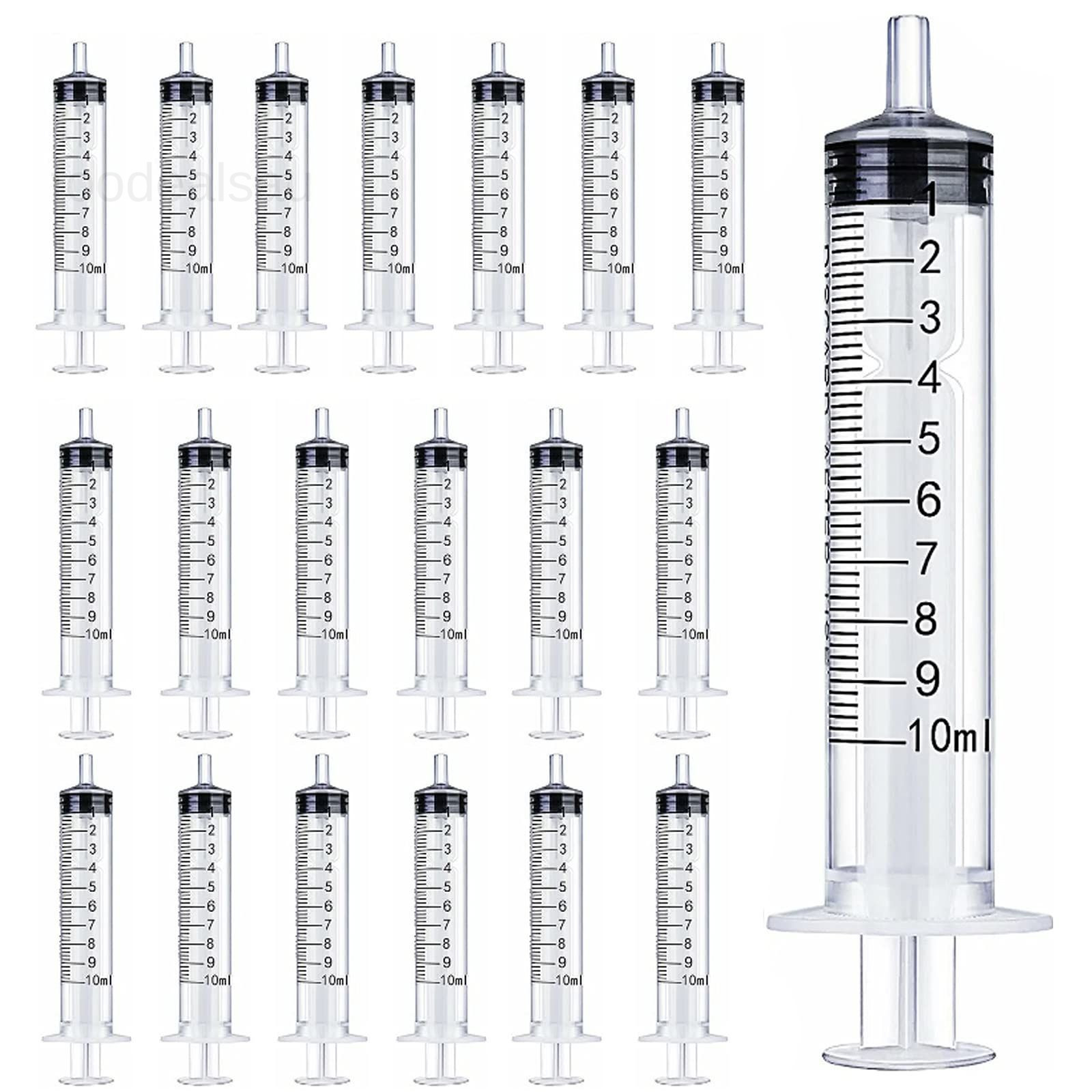 20PCS-10 ml Plastic Syringes, Individually Packge for 10ml/20pcs, white