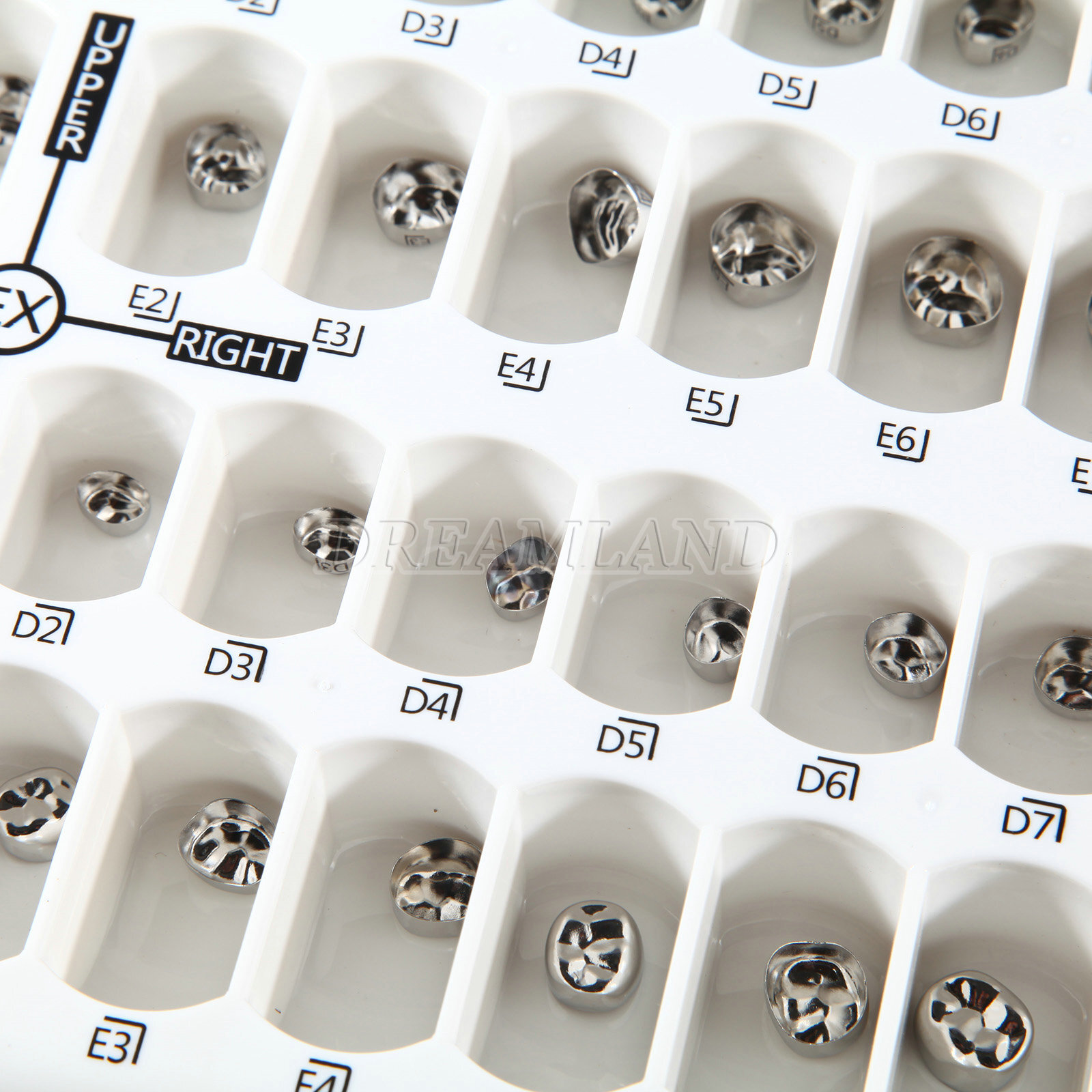 48pcs Dental Kids Adult Crown Stainless Steel Primary Molar Crowns Pediatric