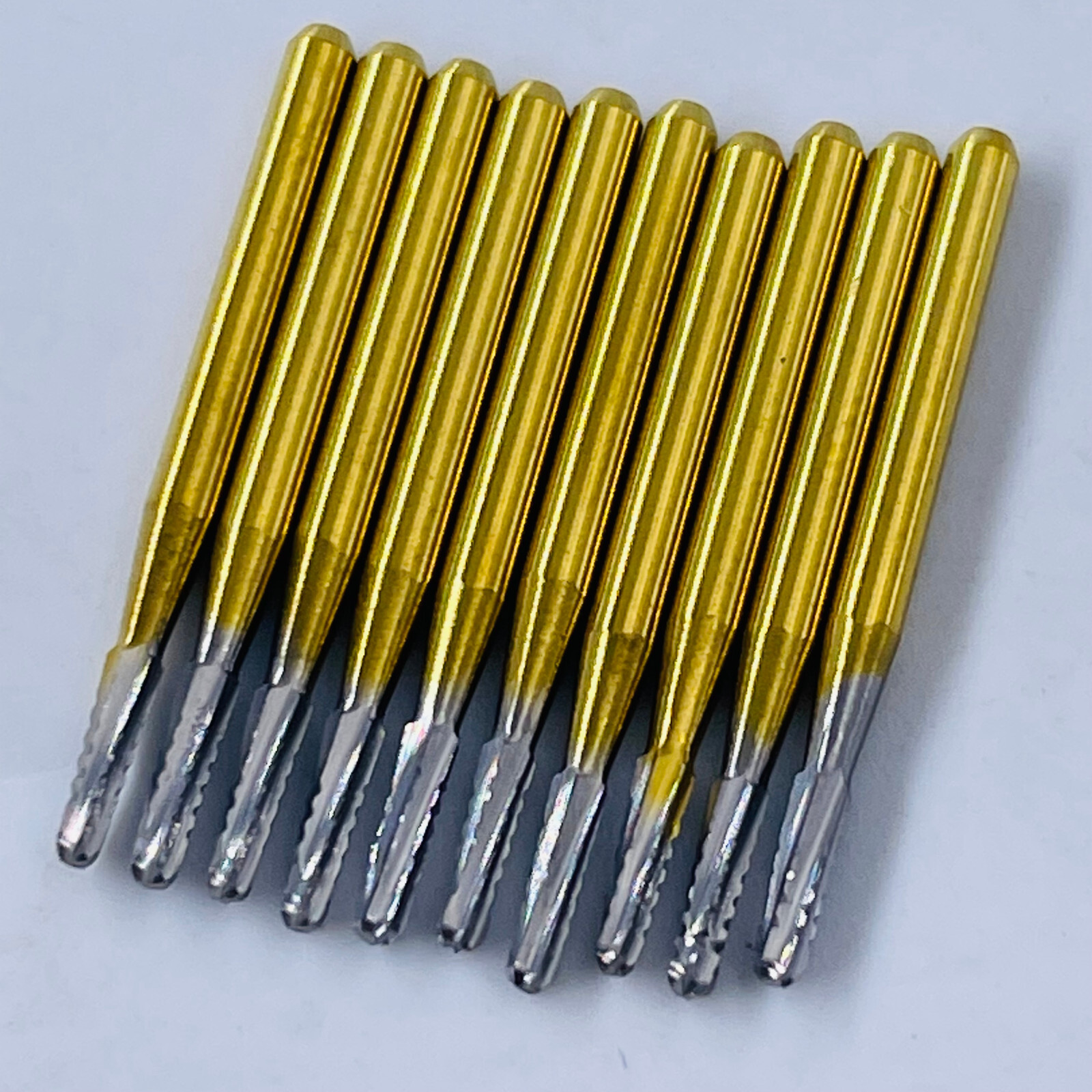 FG-1957 High Speed Dental Tungsten Steel Carbide Crown Metal Cutting Burs 10 pcs